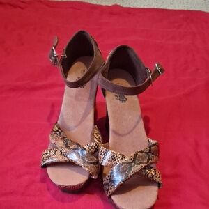Dawgs Brown and Tan Platform Sandals